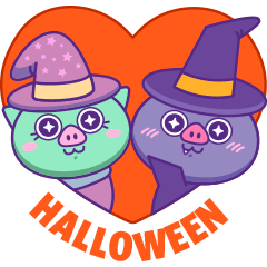 [LINEスタンプ] Murphy ＆ Cerise: Halloween Party