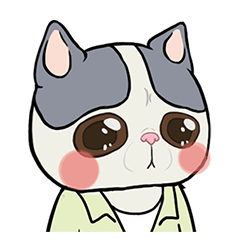 [LINEスタンプ] sad face cat