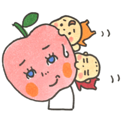 [LINEスタンプ] リンゴのリンさん その2