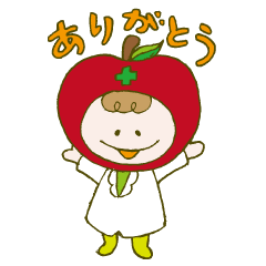 [LINEスタンプ] 薬剤師りんごちゃんの日常