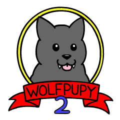 [LINEスタンプ] wolfpupy 2