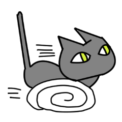 [LINEスタンプ] Tsundere Gray Cat