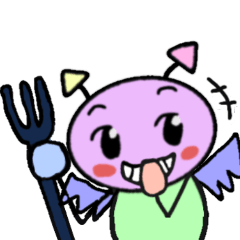 [LINEスタンプ] パステル悪魔 くまのさん