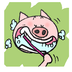 [LINEスタンプ] FUNNY BIG HEAD PIG 2