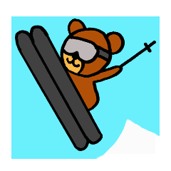 [LINEスタンプ] スキーが好きな動物たちの日常