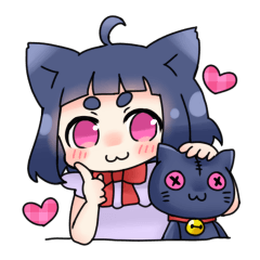 [LINEスタンプ] まろまゆねこみみっ娘