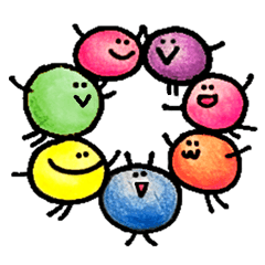 [LINEスタンプ] Rainbow partners