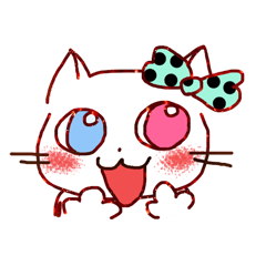 [LINEスタンプ] オッドアイのねこちゃん♪