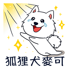 [LINEスタンプ] Japanese Spitz-Michael-practical