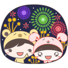 [LINEスタンプ] MoMo ＆ GoGo (Holiday)