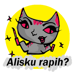 [LINEスタンプ] Hooman Cat (Indonesian)