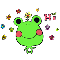 [LINEスタンプ] Fra Fra Frog