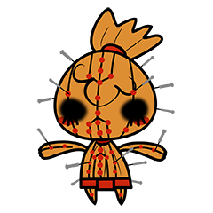 [LINEスタンプ] Voodoo Doll and  Sunny Doll