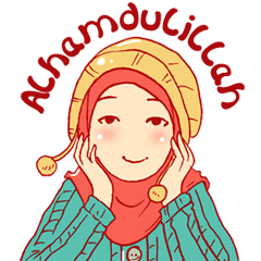 [LINEスタンプ] WINTER HIJAB GIRL