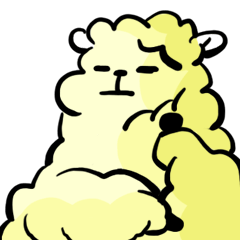 [LINEスタンプ] cute lazy sheep ver01