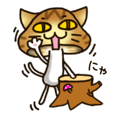 [LINEスタンプ] キノコなネコ きねこ。