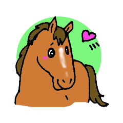 [LINEスタンプ] A light brown ponny