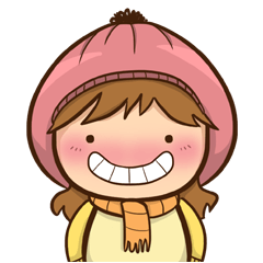[LINEスタンプ] Girl with scarfの画像（メイン）
