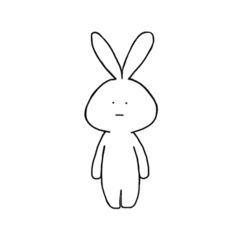 [LINEスタンプ] 無表情のうさちゃん