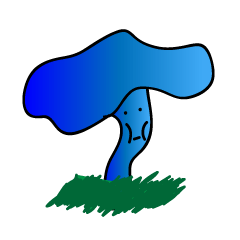 [LINEスタンプ] Ruthless-Blue-mushrooms