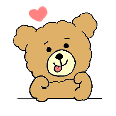 [LINEスタンプ] かわいいクマの日常