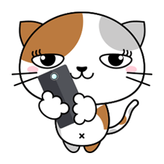 [LINEスタンプ] ほのぼの 三毛猫みっけ