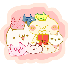 [LINEスタンプ] 色ねこの日常