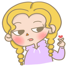 [LINEスタンプ] The girl's dailly routine, emoticons