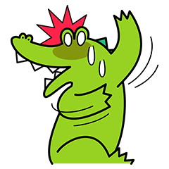 [LINEスタンプ] Anxious Crocodile