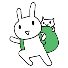 [LINEスタンプ] うさぎねこLIFE