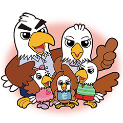 [LINEスタンプ] Happy Eagle