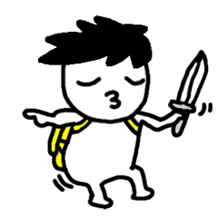 [LINEスタンプ] Cute boy with sword stickers