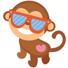 [LINEスタンプ] Happy turkmen monkey