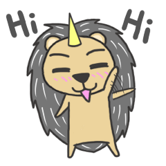 [LINEスタンプ] Unicorn Hedgehog