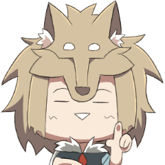 [LINEスタンプ] The Wolf child and his head ornament