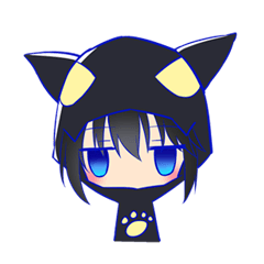 [LINEスタンプ] Black Cat Miyo