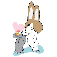 [LINEスタンプ] Dumbfounded rabbit