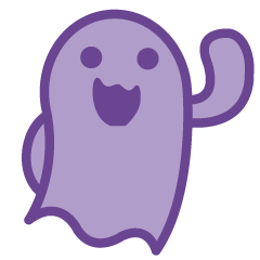 [LINEスタンプ] purple ghost.