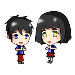 [LINEスタンプ] Xiao Long ＆ Xiao Ling