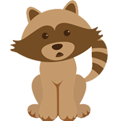 [LINEスタンプ] Cute turkmen racoon