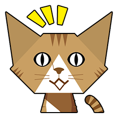[LINEスタンプ] 折り紙ネコ (茶トラ猫)