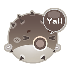 [LINEスタンプ] Mr. Puffer fish