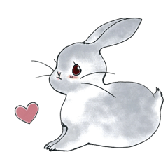 [LINEスタンプ] うさぎのポポちゃん