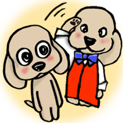 [LINEスタンプ] Lovely and funny dogs Sticker2の画像（メイン）