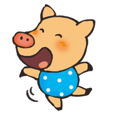 [LINEスタンプ] I am happy pig！