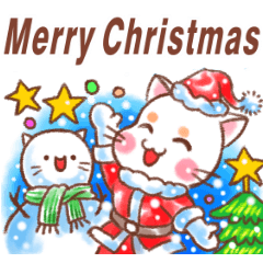 [LINEスタンプ] Orange Orange cat- Merry Christmas