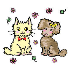 [LINEスタンプ] 犬猫ちょっと英語