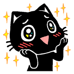 [LINEスタンプ] mew mew blacky 6