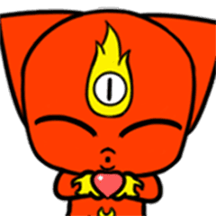 [LINEスタンプ] Three eyes cat of the Fuaier