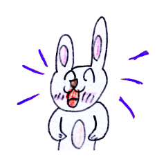 [LINEスタンプ] Damita's Candyfloss Rabbit ＆ Banana Cat